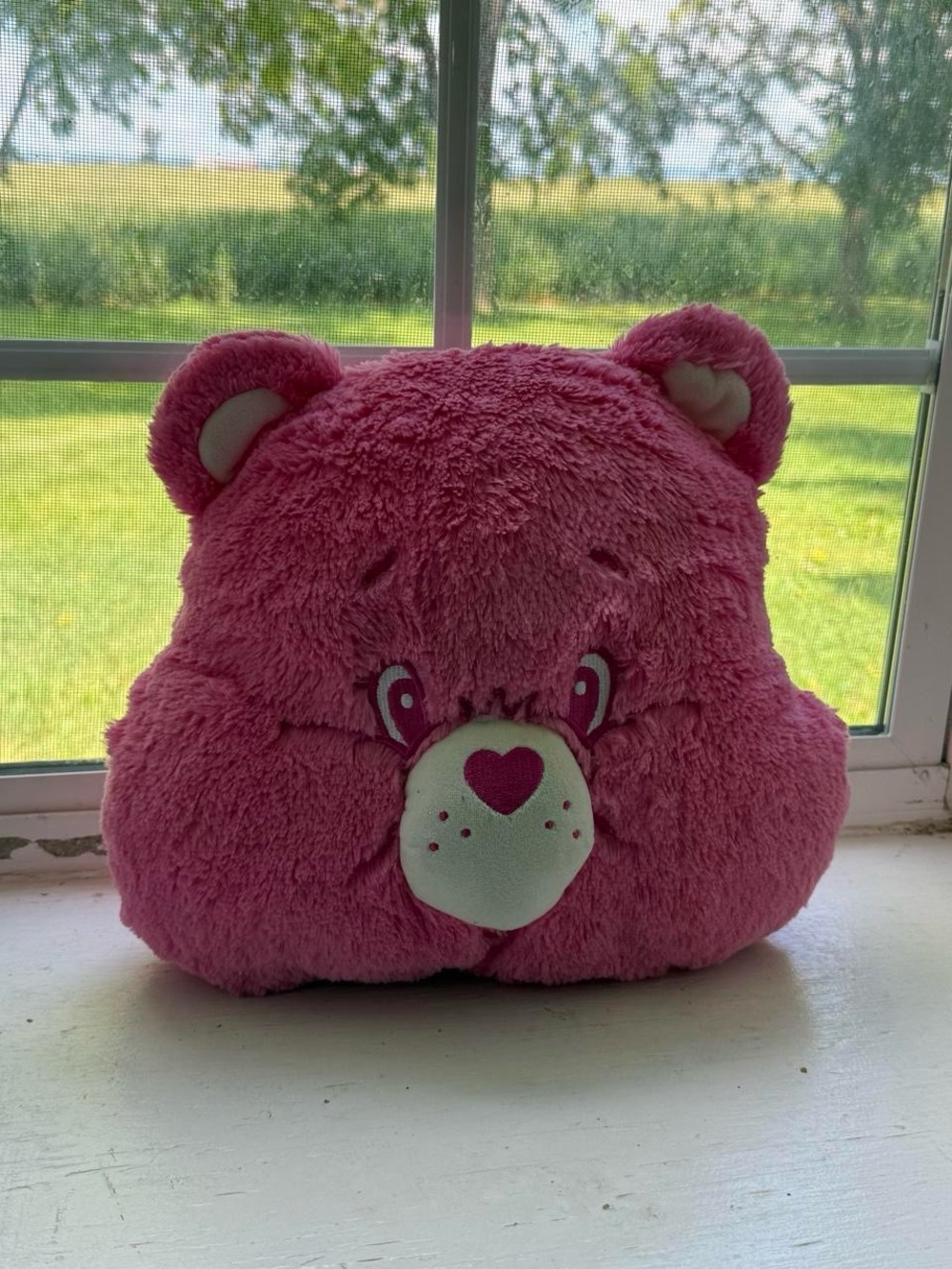 Care Bears Pink Plush Pillow Bear with Heart Nose